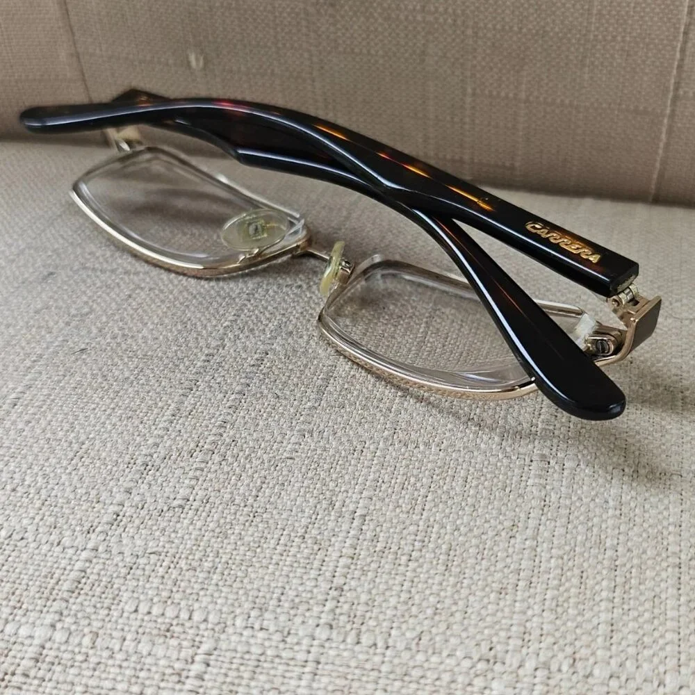 Carrera youth Eyeglasses Frame Brown/Gold Tone CA7605 Eye Wear Glasses